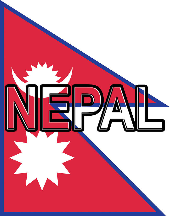 Flag of Nepal Word Photograph by Roy Pedersen - Pixels