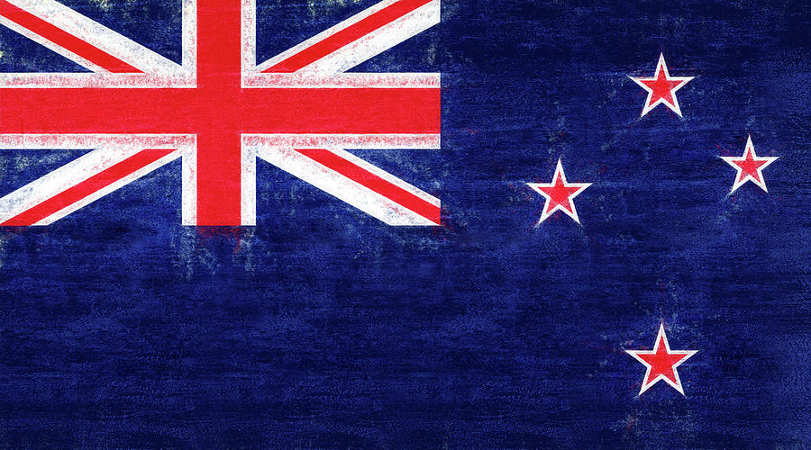 Flag of New Zealand Grunge Digital Art by Roy Pedersen