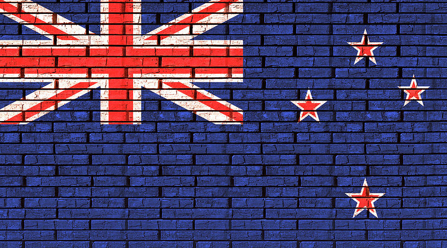 Flag of New Zealand Wall Digital Art by Roy Pedersen