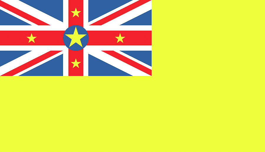 Flag of Niue. Mixed Media by Roy Pedersen