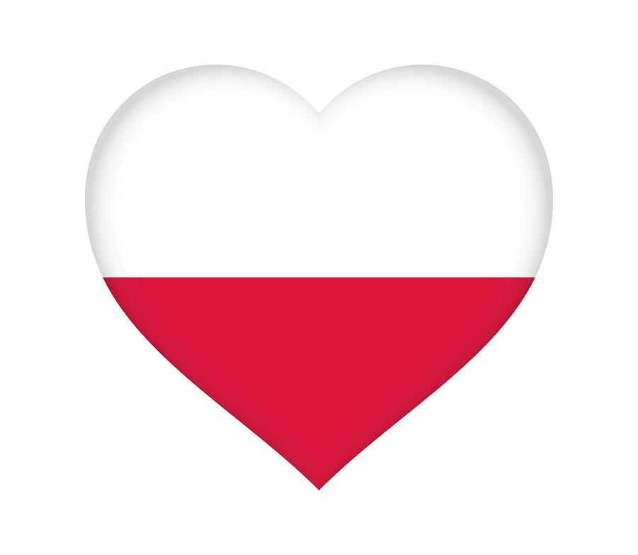 Flag of Poland Heart Digital Art by Roy Pedersen
