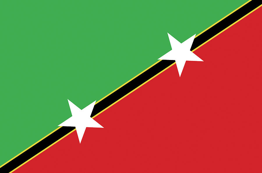 Flag of Saint Kitts and Nevis Digital Art by Roy Pedersen