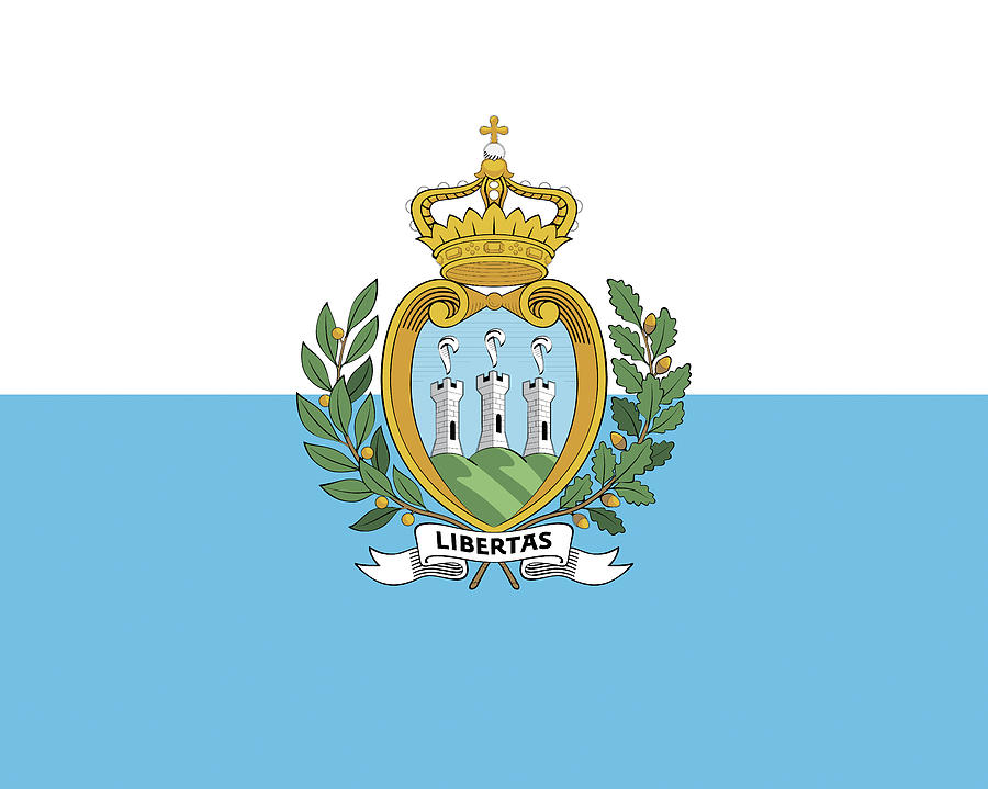 Flag of San Marino Digital Art by Roy Pedersen - Pixels