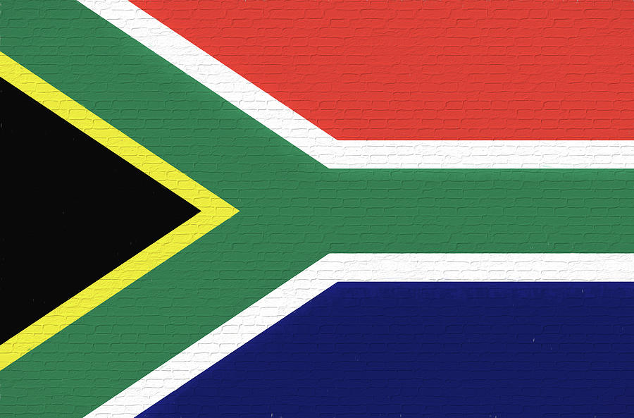Flag of South Africa Wall Digital Art by Roy Pedersen