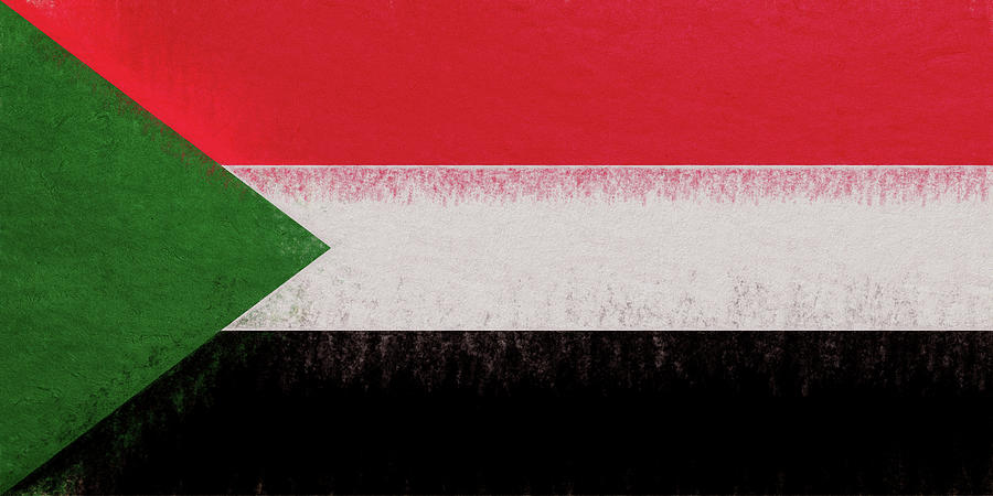 Flag Digital Art - Flag of Sudan Grunge by Roy Pedersen