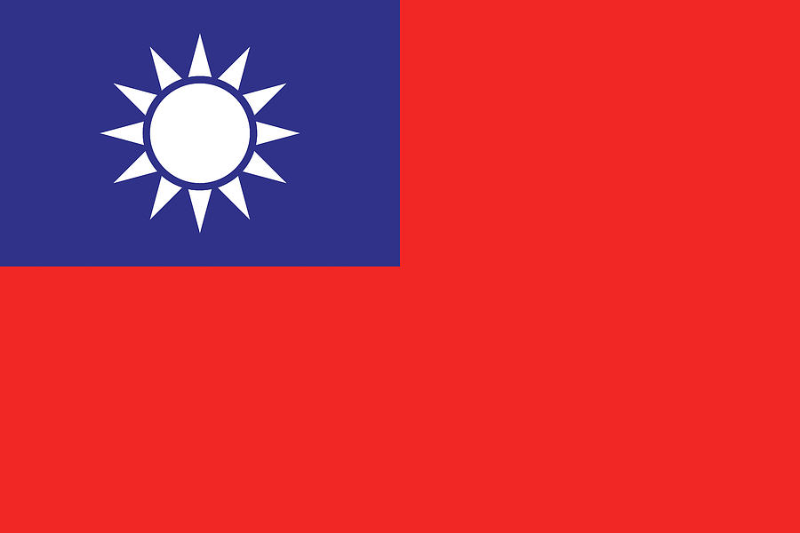 Flag Digital Art - Flag of Taiwan by Roy Pedersen