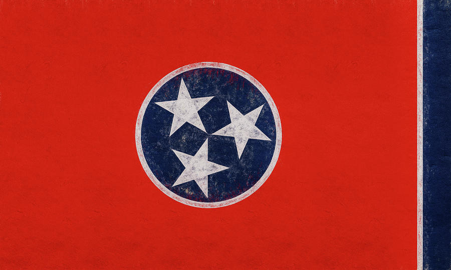 Flag of Tennessee Grunge Digital Art by Roy Pedersen
