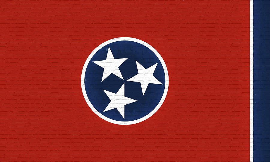 Flag of Tennessee Wall Digital Art by Roy Pedersen