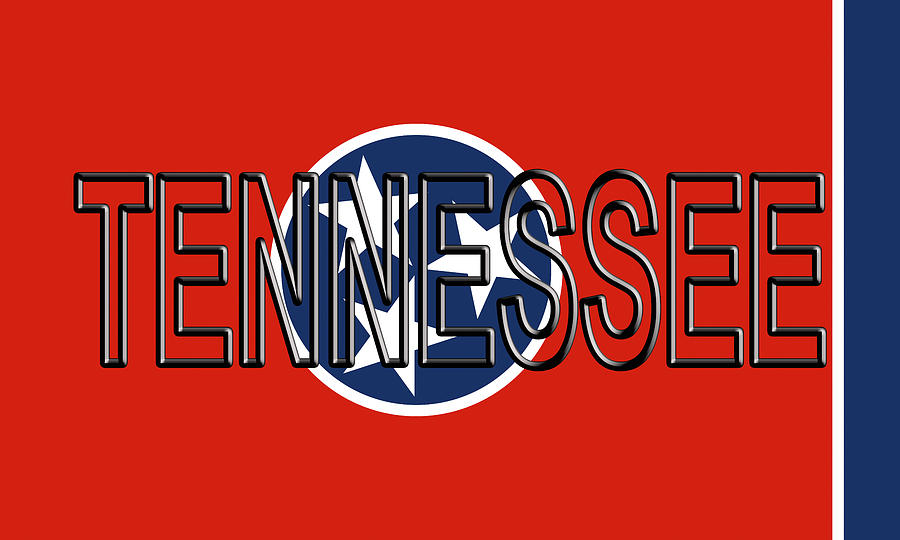 Flag of Tennessee Word Photograph by Roy Pedersen