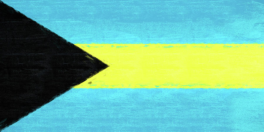 Flag of the Bahamas Grunge  Digital Art by Roy Pedersen