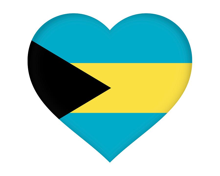 Flag of the Bahamas Heart Digital Art by Roy Pedersen