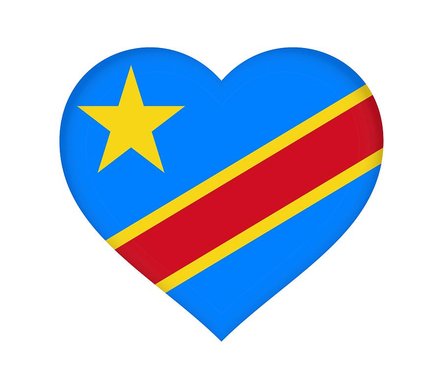 Flag of The Congo Heart Digital Art by Roy Pedersen