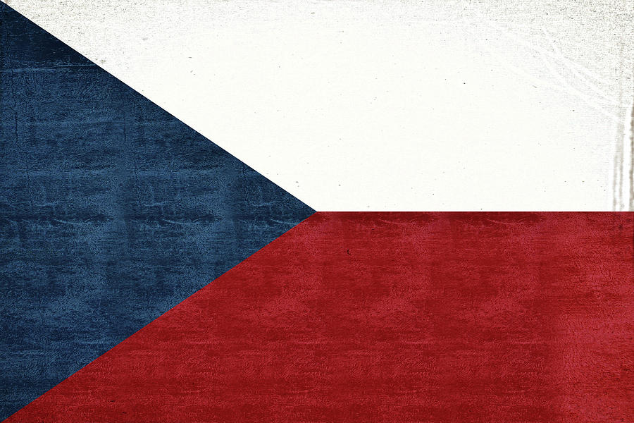 Flag of the Czech Republic Grunge Digital Art by Roy Pedersen
