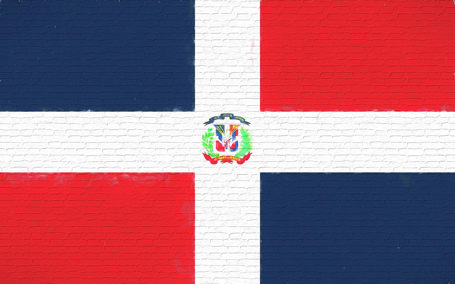 Flag of the Dominican Republic Wall Digital Art by Roy Pedersen