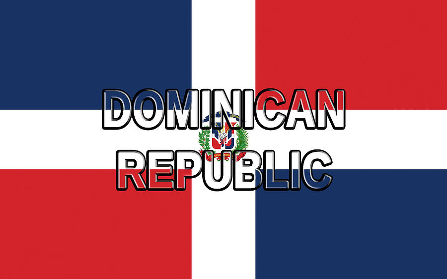 Flag of the Dominican Republic Word Digital Art by Roy Pedersen