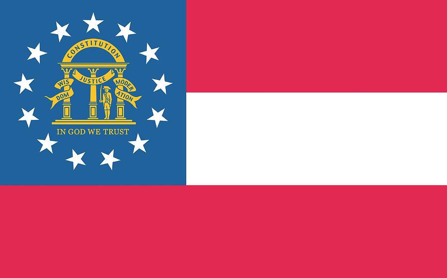 Flag of the state of Georgia Photograph by American School