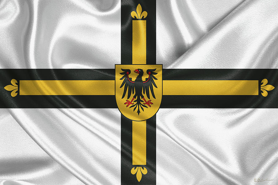 Flag of the Teutonic Order  Digital Art by Serge Averbukh