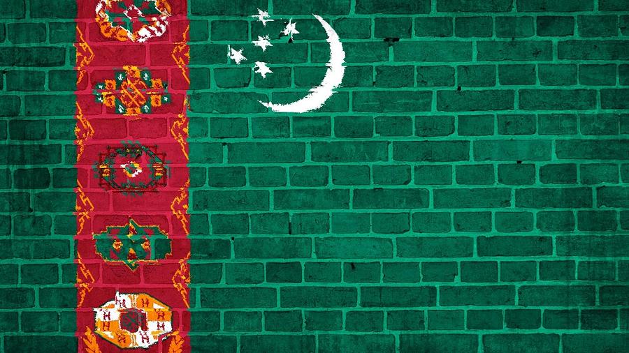 Pattern Digital Art - flag of Turkmenistan by Super Lovely