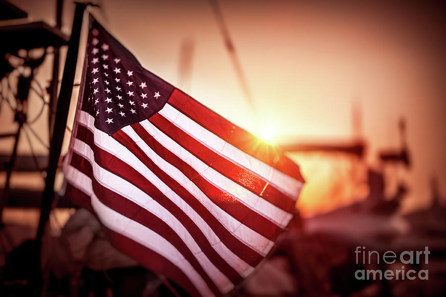 Flag of United States of America Photograph by Anna Om