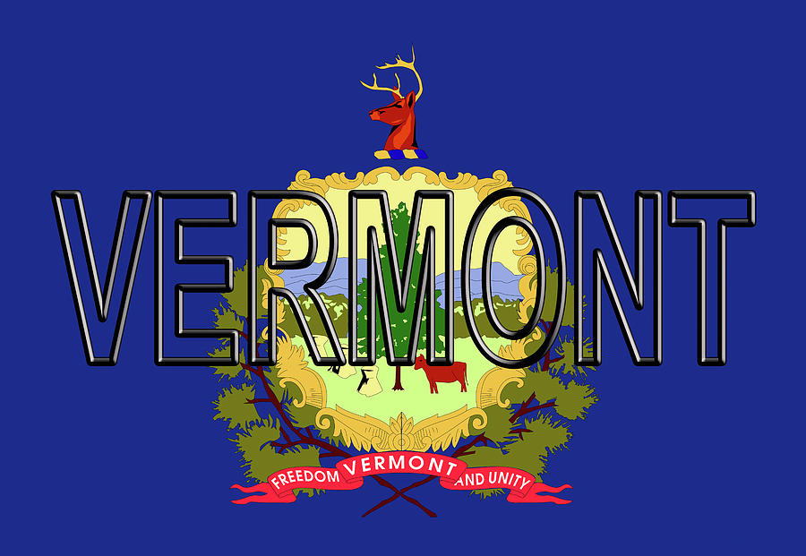 Flag of Vermont Word Photograph by Roy Pedersen