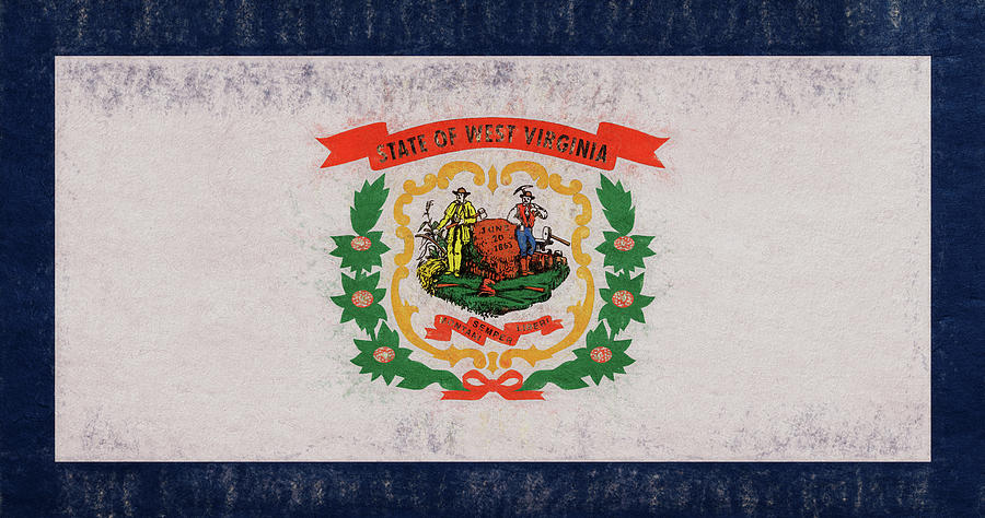 Flag of West Virginia Grunge Digital Art by Roy Pedersen