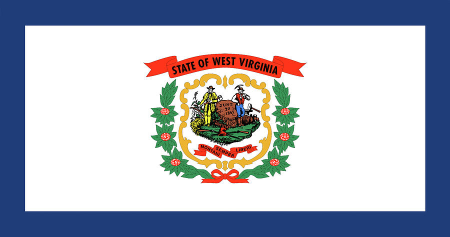 Flag of West Virginia Digital Art by Roy Pedersen