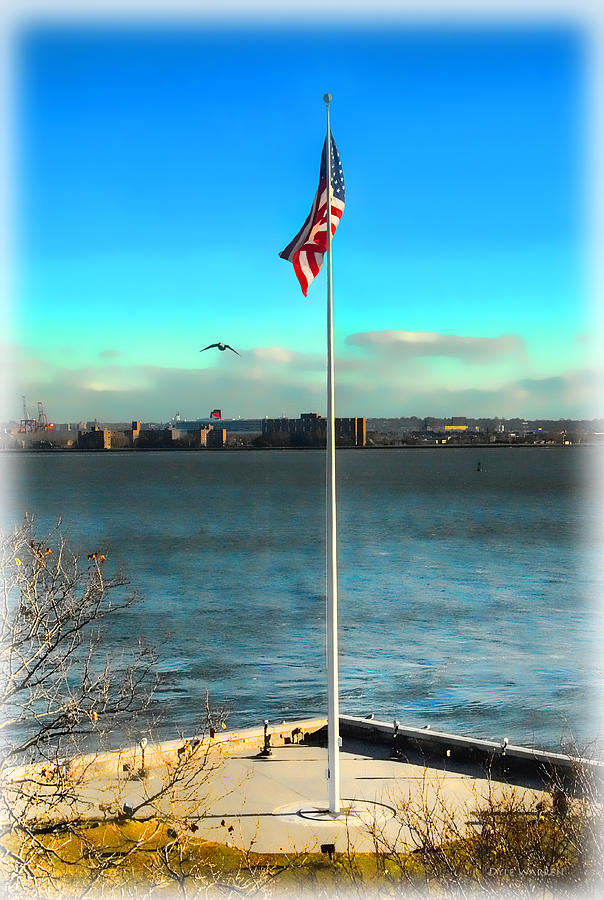 Flag on Ellis Island Photograph by Dyle   Warren