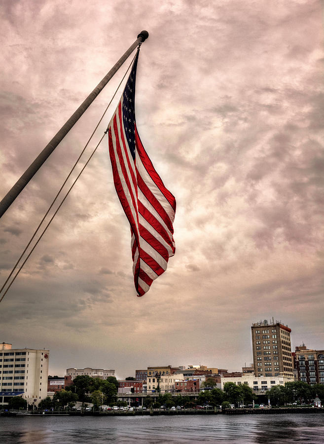 Flag Photograph - Flag Over Wilmington by Greg and Chrystal Mimbs
