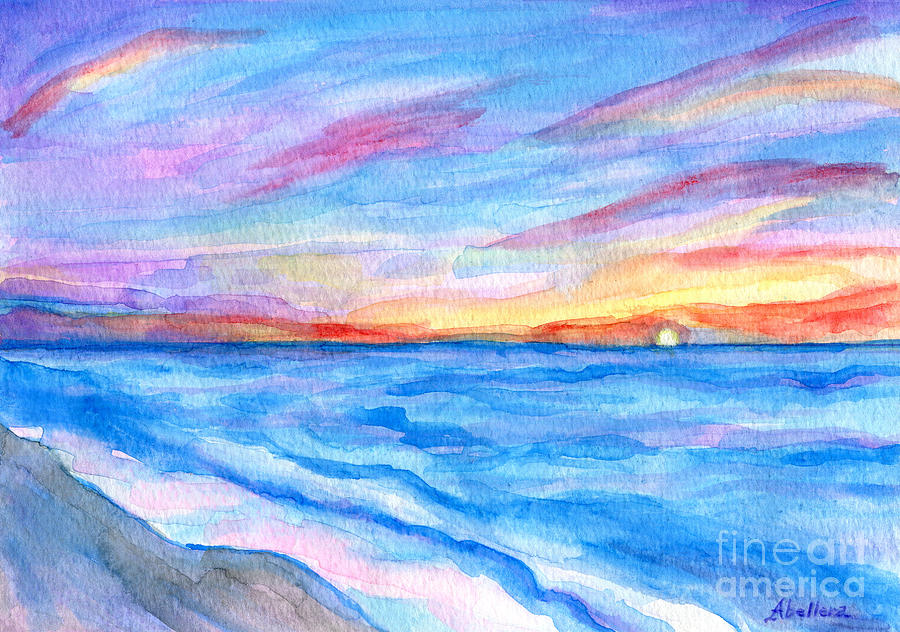 Flagler Beach Sunrise 2 Painting by Classic Visions Gallery