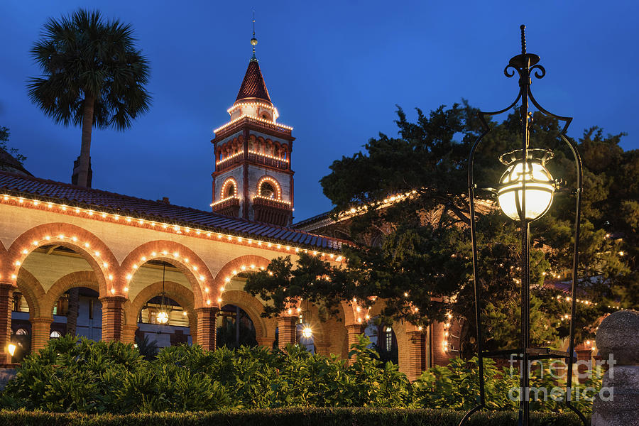 Flagler College at Blue Hour, St. Augustine, Florida Photograph by Dawna Moore Photography