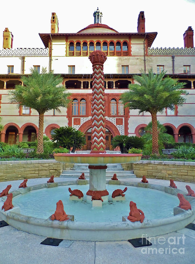 Flagler College Fountain Photograph by D Hackett
