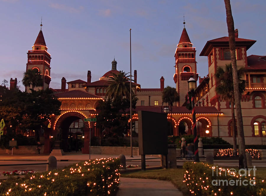 Flagler College Night Of Lights Photograph by D Hackett