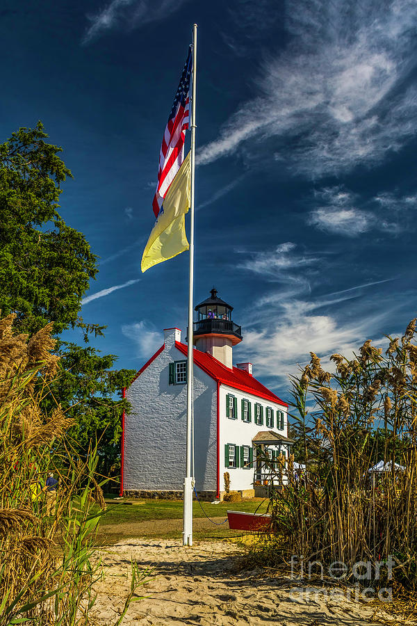 Flags At East Point Lighthouse Photograph