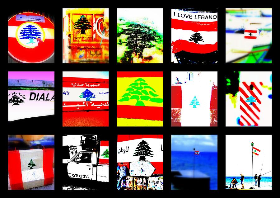 Flags of Lebanon Photograph by Funkpix Photo Hunter