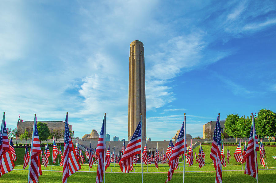 Flags Of Liberty Memorial Photograph by Steven Bateson