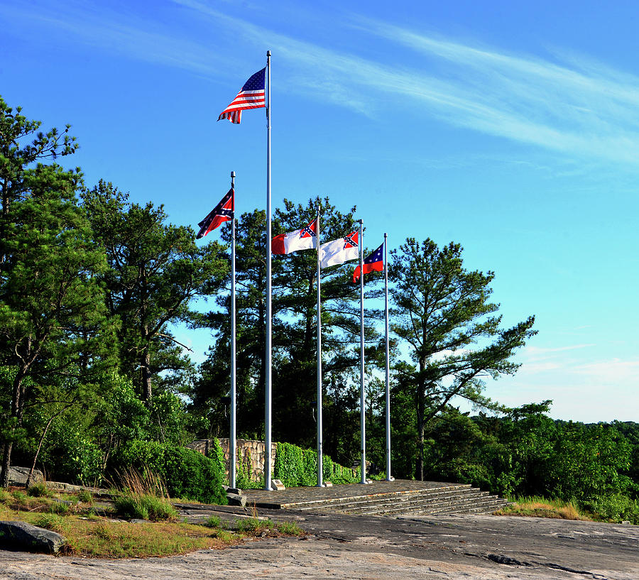 Flags of Stone Mountain  Photograph by David Lee Thompson