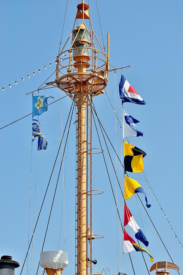 Flags On the Lightship Overfalls Photograph by Kim Bemis