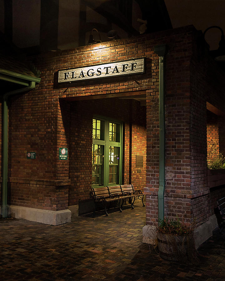 Flagstaff Rail Station Entry Photograph by American Landscapes