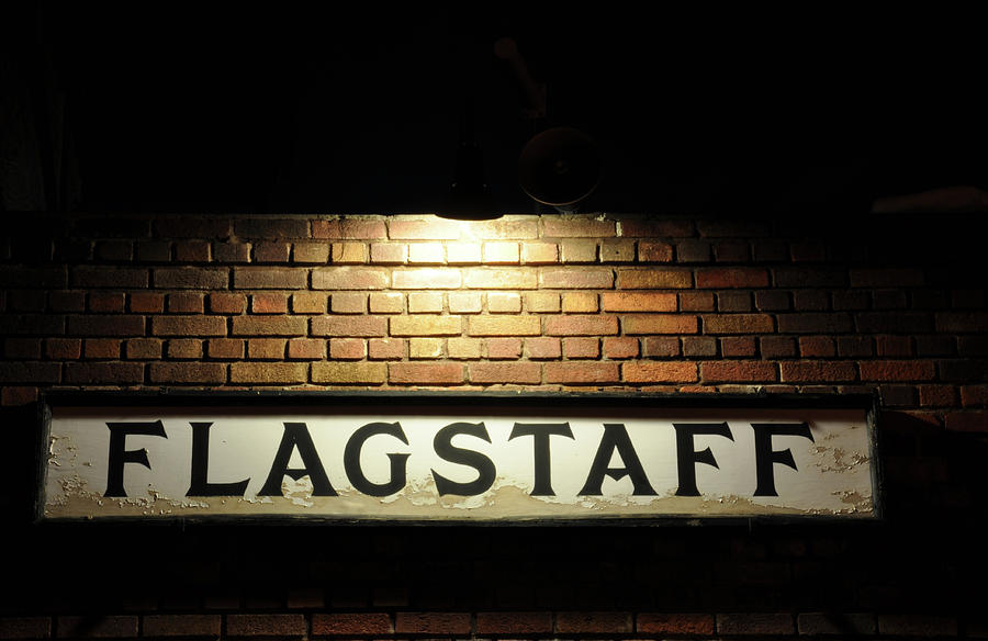 Brick Photograph - Flagstaff Train Station by Kelly Wade