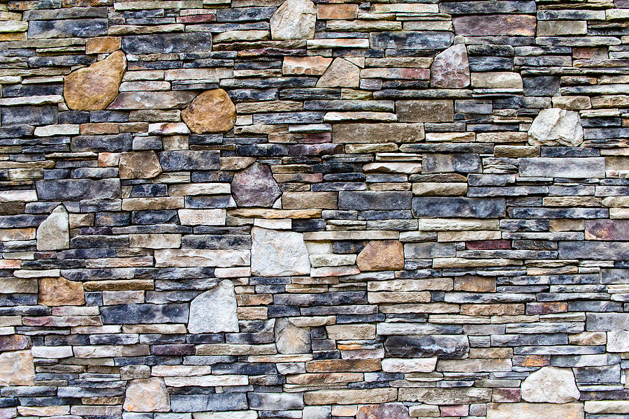 Flagstone Wall Photograph by SR Green