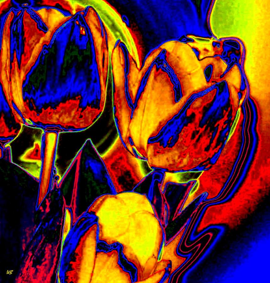 Flamboyant Tulips Digital Art by Will Borden