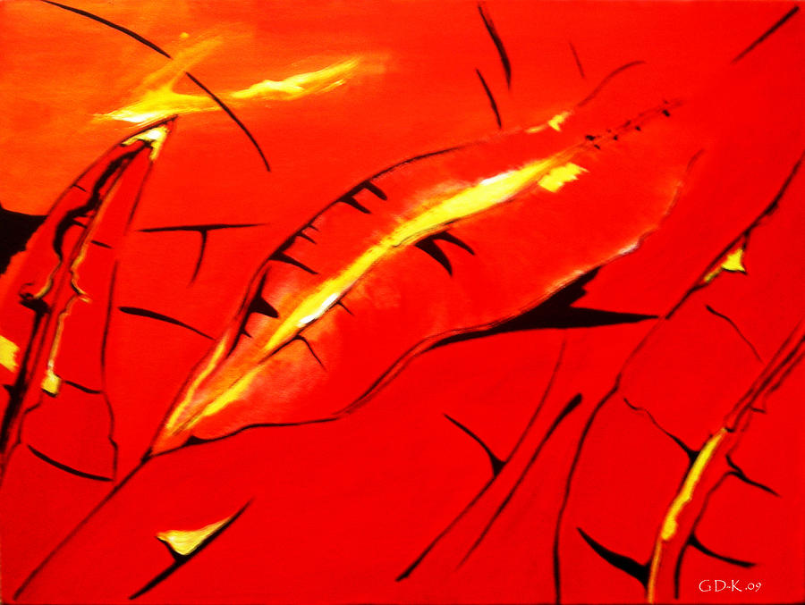 Flame Painting by Gloria Dietz-Kiebron