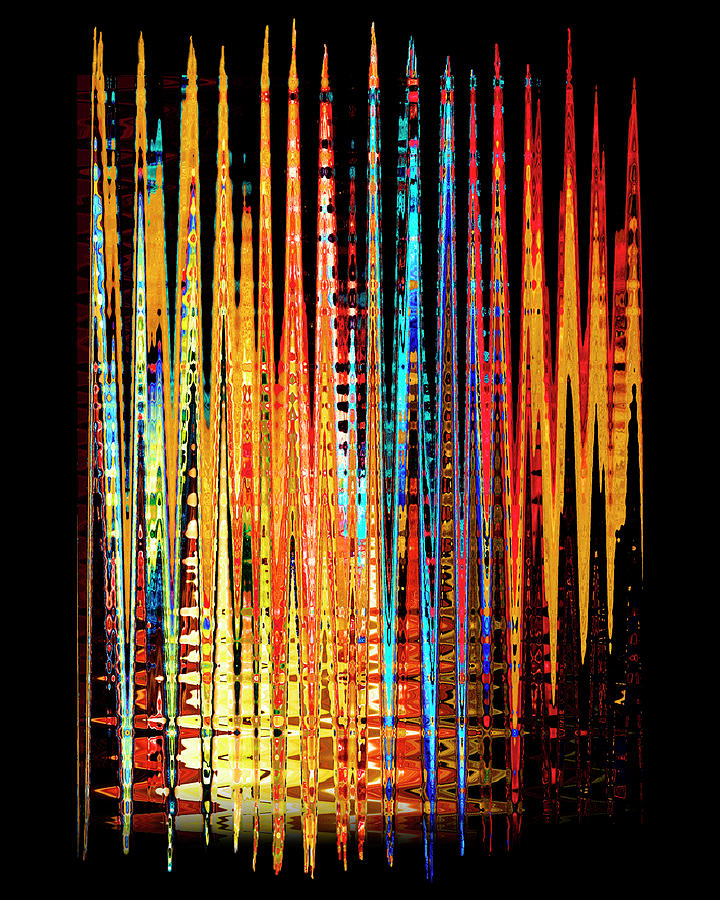 Flame Lines 2 Digital Art by Frances Miller