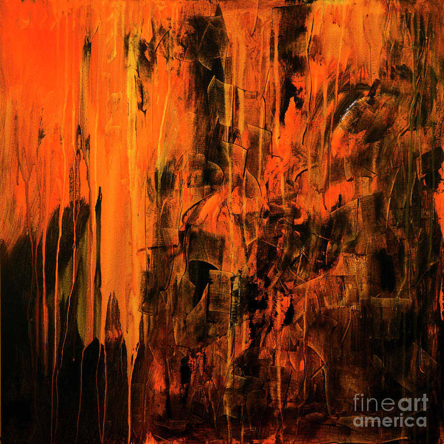 Abstract Painting - Flame by Liudmyla Rozumna