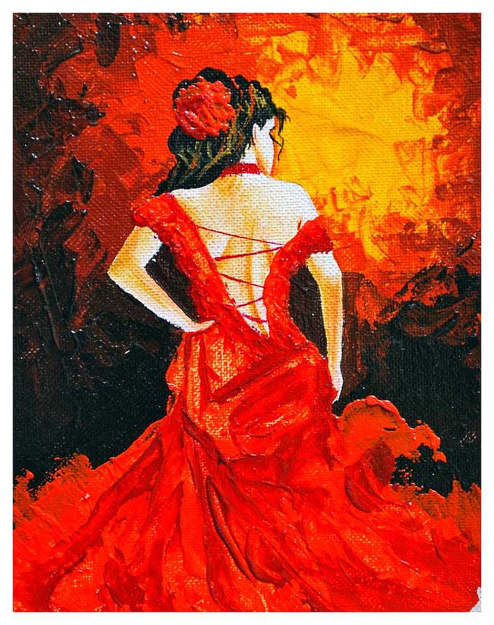 Flamenco Painting - Flamenco 1 by Manuel Garcia