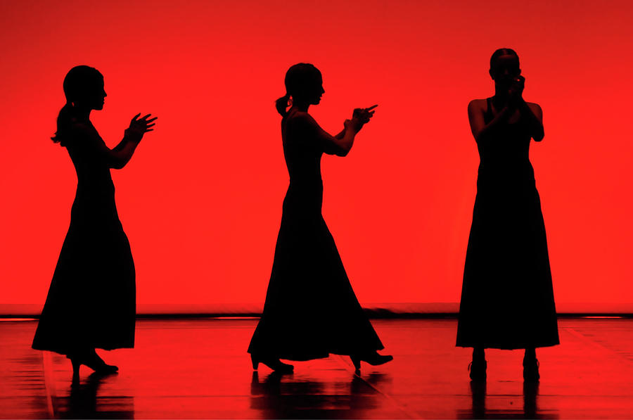 Flamenco Red An Black Spanish Passion For Dance And Rithm Photograph by Pedro Cardona Llambias