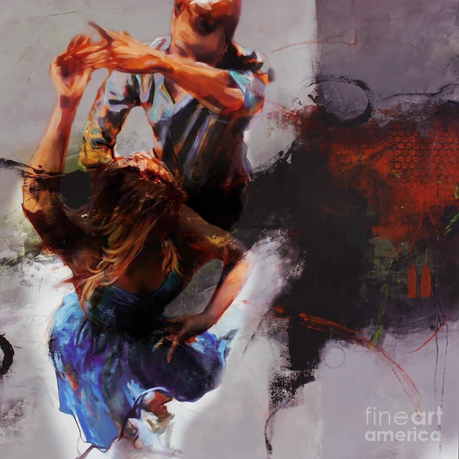 Music Painting - Flamenco Couple Dance Art 657 by Gull G