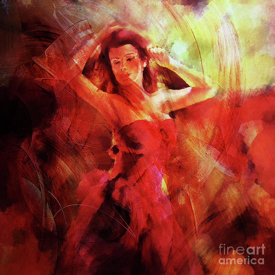 Flamenco Dance 03 Painting by Gull G
