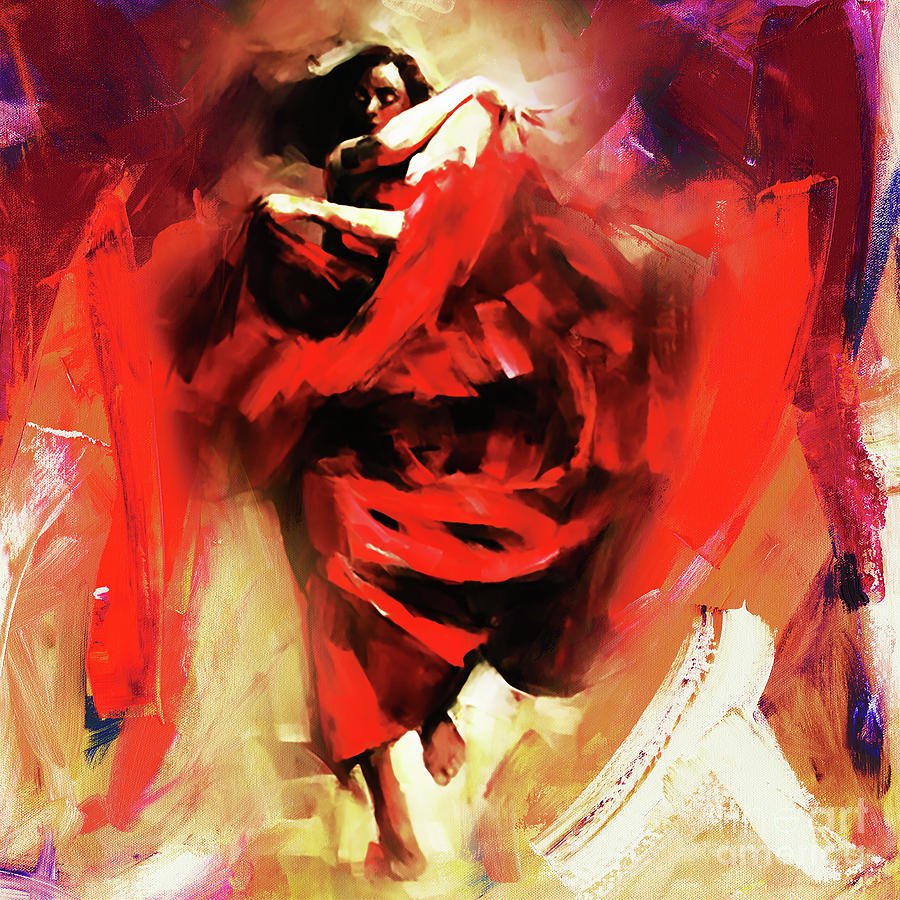 Flamenco Dance 0321G Painting by Gull G