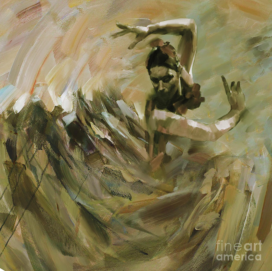 Flamenco Dance 562 Painting by Gull G